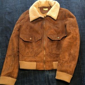 faux suede and shearling jacket
